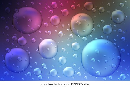 Dark Pink, Blue vector texture with disks. Beautiful colored illustration with blurred circles in nature style. The pattern can be used for aqua ad, booklets.