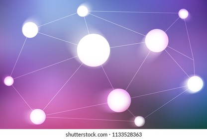 Dark Pink, Blue vector texture with disks, lines. Abstract illustration with colorful discs and triangles. Pattern can be used for beautiful websites.