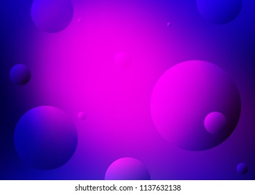 Dark Pink, Blue vector texture with disks. Illustration with set of shining colorful abstract circles. New design for ad, poster, banner of your website.