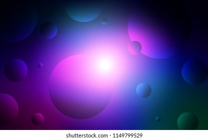 Dark Pink, Blue vector texture with disks. Glitter abstract illustration with blurred drops of rain. Pattern can be used for beautiful websites.