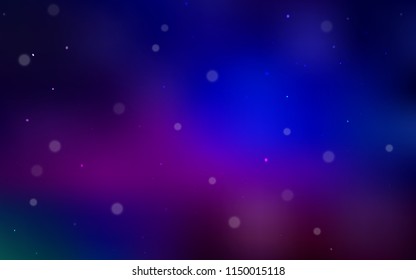 Dark Pink, Blue vector texture with disks. Beautiful colored illustration with blurred circles in nature style. Beautiful design for your business advert.
