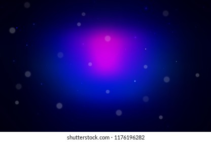 Dark Pink, Blue vector texture with disks. Glitter abstract illustration with blurred drops of rain. Pattern can be used as texture of wallpapers.