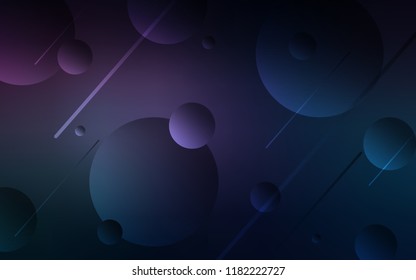Dark Pink, Blue vector texture with disks. Blurred bubbles on abstract background with colorful gradient. Pattern can be used for beautiful websites.