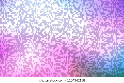 Dark Pink, Blue vector texture in triangular style. Abstract gradient illustration with triangles. Smart design for your business advert.