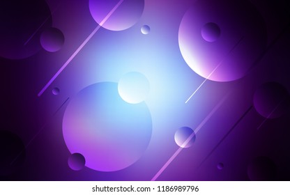 Dark Pink, Blue vector texture with disks. Beautiful colored illustration with blurred circles in nature style. Pattern can be used for futuristic ad, booklets.