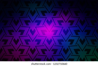 Dark Pink, Blue vector texture with triangular style. Illustration with set of colorful triangles, lines. Pattern for websites.