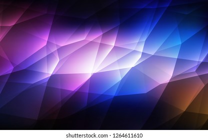 Dark Pink, Blue vector texture with triangular style. Beautiful illustration with triangles in nature style. Template for wallpapers.