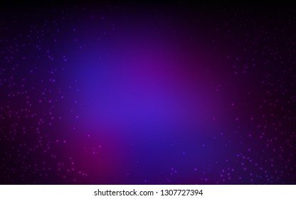 Dark Pink, Blue vector texture with milky way stars. Blurred decorative design in simple style with galaxy stars. Pattern for futuristic ad, booklets.