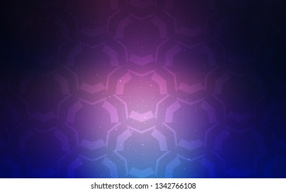 Dark Pink, Blue vector texture with curved lines. A shining illustration, which consists of curved lines. Abstract style for your business design.