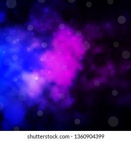 Dark Pink, Blue vector texture with circles. Abstract illustration with colorful spots in nature style. Design for your commercials.