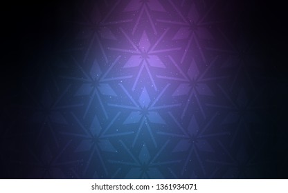 Dark Pink, Blue vector texture with triangular style. Abstract gradient illustration with triangles. Smart design for your adverts.
