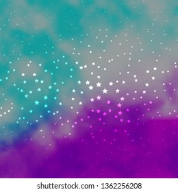Dark Pink, Blue vector texture with beautiful stars. Shining colorful illustration with small and big stars. Pattern for wrapping gifts.