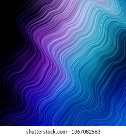 Dark Pink, Blue vector texture with curves. Bright illustration with gradient circular arcs. Template for your UI design.