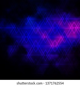 Dark Pink, Blue vector texture with lines, triangles. Smart design in abstract style with gradient triangles. Template for wallpapers.