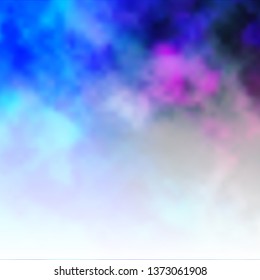 Dark Pink, Blue vector texture with cloudy sky. Illustration in abstract style with gradient clouds. Template for landing pages.
