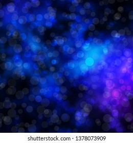 Dark Pink, Blue vector texture with circles. Abstract decorative design in gradient style with bubbles. Pattern for business ads.