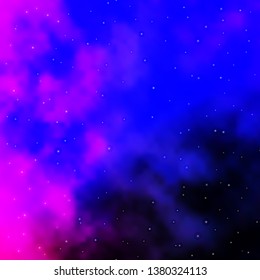 Dark Pink, Blue vector texture with beautiful stars. Colorful illustration in abstract style with gradient stars. Pattern for websites, landing pages.