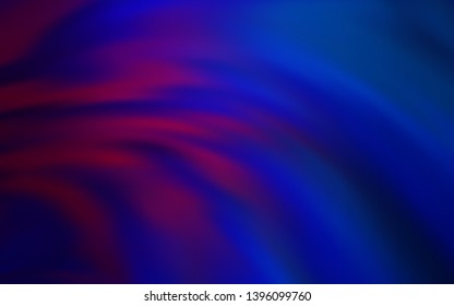 Dark Pink, Blue vector texture with curved lines. Creative illustration in halftone style with gradient. A completely new template for your design.
