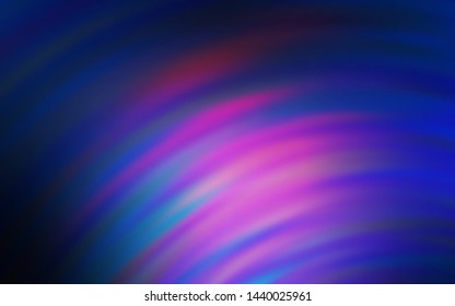 Dark Pink, Blue vector texture with wry lines. Colorful geometric sample with gradient lines.  A completely new design for your business.