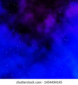 Dark Pink, Blue vector texture with beautiful stars. Shining colorful illustration with small and big stars. Theme for cell phones.