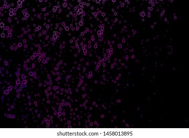 Dark Pink, Blue vector texture with beautiful stars. Blurred decorative design in simple style with stars. The pattern can be used for websites.
