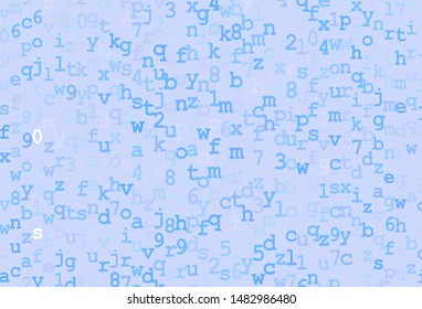 Dark Pink, Blue vector texture with ABC characters. Shining colorful illustration with isolated letters. Template for lettering, typography.