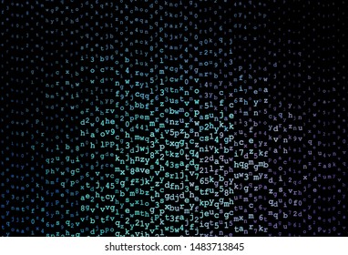 Dark Pink, Blue vector texture with ABC characters. Abstract illustration with colored latin alphabet. Smart design for promotion of university.