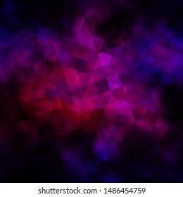 Dark Pink, Blue vector texture with poly style with cubes. Glitter abstract illustration with squares, lines. Design for your promotions.