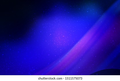 Dark Pink, Blue vector texture with milky way stars. Glitter abstract illustration with colorful cosmic stars. Pattern for futuristic ad, booklets.