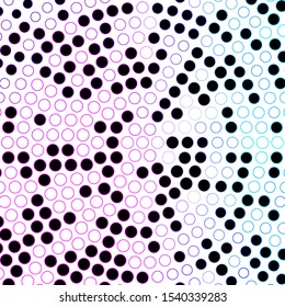 Dark Pink, Blue vector texture with circles. Glitter abstract illustration with colorful drops. Design for your commercials.