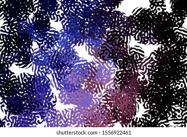 Dark Pink, Blue vector texture with abstract forms. Modern abstract illustration with colorful random forms. Background for a cell phone.