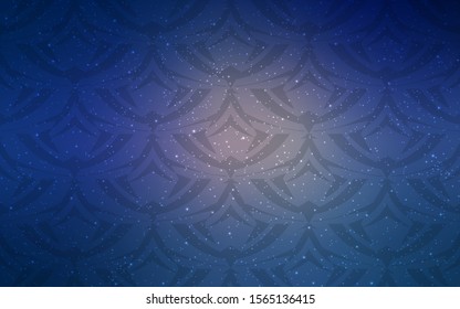 Dark Pink, Blue vector texture with triangular style. Abstract gradient illustration with triangles. Template for wallpapers.