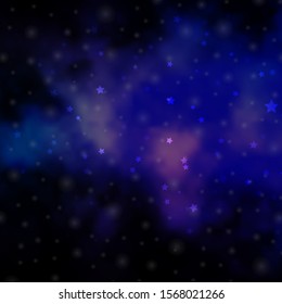 Dark Pink, Blue vector texture with beautiful stars. Modern geometric abstract illustration with stars. Pattern for new year ad, booklets.