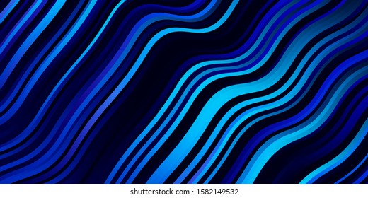 Dark Pink, Blue vector texture with circular arc. Colorful illustration in abstract style with bent lines. Design for your business promotion.