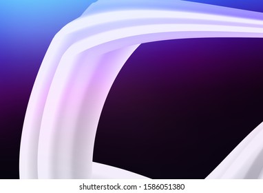 Dark Pink, Blue vector texture with curved lines. Creative illustration in halftone style with gradient. A completely new design for your business.