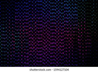 Dark Pink, Blue vector texture with ABC characters. Shining colorful illustration with isolated letters. Template for lettering, typography.