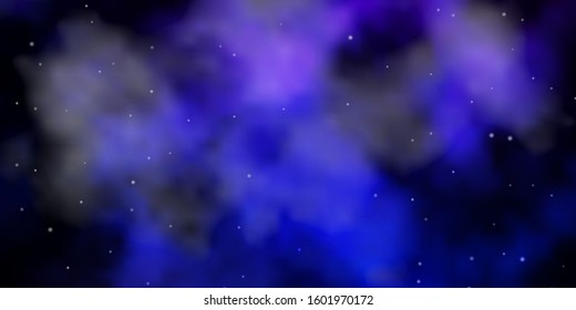 Dark Pink, Blue vector texture with beautiful stars. Colorful illustration in abstract style with gradient stars. Theme for cell phones.