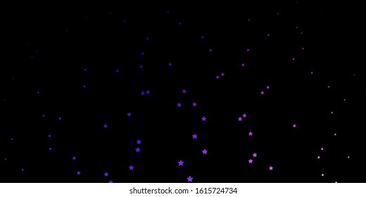 Dark Pink, Blue vector texture with beautiful stars. Decorative illustration with stars on abstract template. Design for your business promotion.