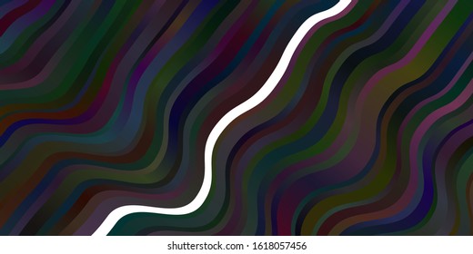 Dark Pink, Blue vector texture with wry lines. Abstract gradient illustration with wry lines. Smart design for your promotions.