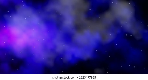 Dark Pink, Blue vector texture with beautiful stars. Blur decorative design in simple style with stars. Best design for your ad, poster, banner.