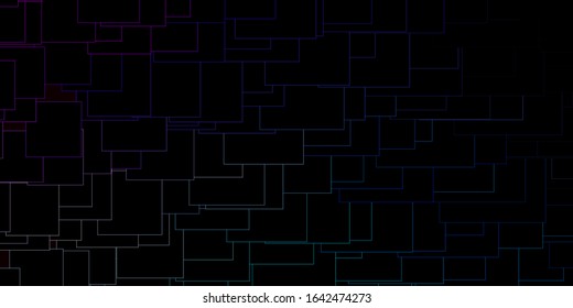 Dark Pink, Blue vector texture in rectangular style. Colorful illustration with gradient rectangles and squares. Modern template for your landing page.