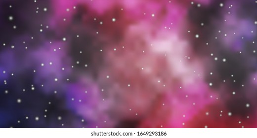 Dark Pink, Blue vector texture with beautiful stars. Modern geometric abstract illustration with stars. Pattern for wrapping gifts.