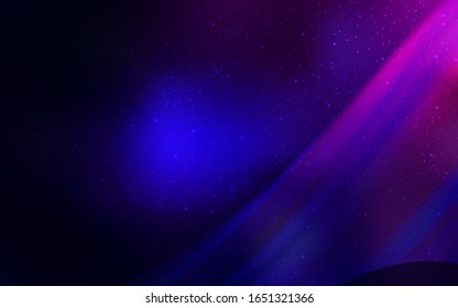 Dark Pink, Blue vector texture with milky way stars. Shining illustration with sky stars on abstract template. Smart design for your business advert.