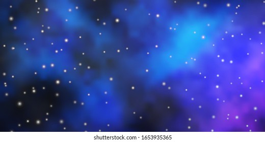 Dark Pink, Blue vector texture with beautiful stars. Modern geometric abstract illustration with stars. Theme for cell phones.