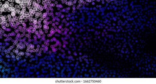 Dark Pink, Blue vector texture with religion symbols. Colorful mystic symbols with a gradient in ancient style. Simple base for your occult design.