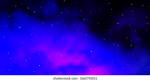 Dark Pink, Blue vector texture with beautiful stars. Decorative illustration with stars on abstract template. Design for your business promotion.