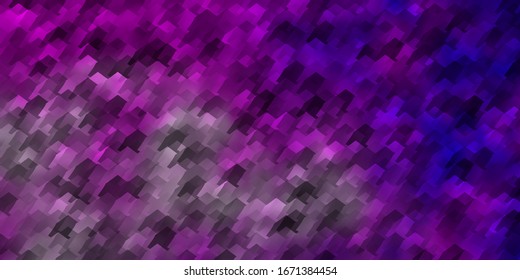 Dark Pink, Blue vector texture with colorful hexagons. Illustration of colored hexagons on blur surface. Pattern for landing pages.