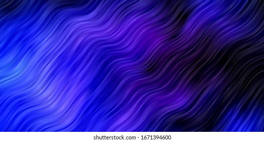 Tinta rosa oscura, textura vectorial azul con arco circular. Ilustración de degradado abstracta con líneas de desgaste. Patrón para anuncios, anuncios.