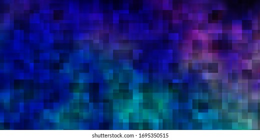 Dark Pink, Blue vector texture in rectangular style. Abstract gradient illustration with rectangles. Pattern for websites, landing pages.