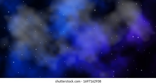Dunkelrosa, blaue Vektorillustration Textur mit schönen Sternen. Unscharfes dekoratives Design im einfachen Stil mit Sternen. Muster für Verpackungsgeschenke.